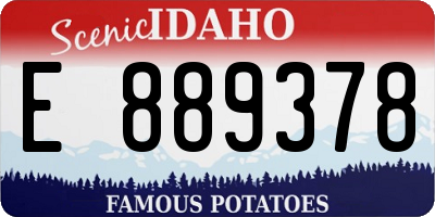ID license plate E889378