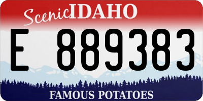 ID license plate E889383