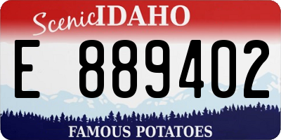 ID license plate E889402