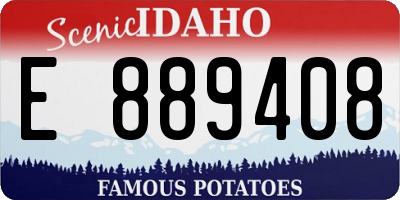 ID license plate E889408