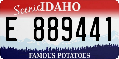 ID license plate E889441