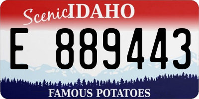ID license plate E889443