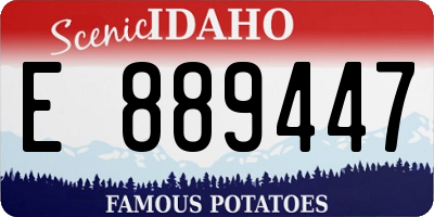 ID license plate E889447