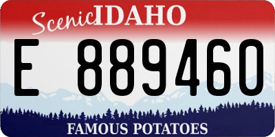ID license plate E889460