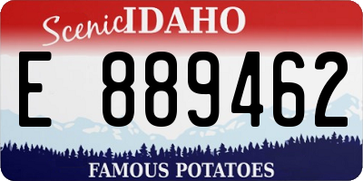 ID license plate E889462