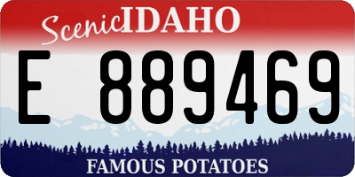 ID license plate E889469
