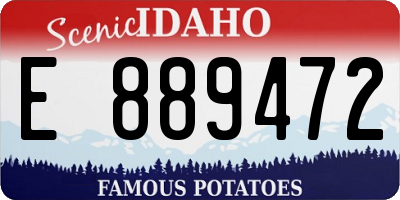 ID license plate E889472