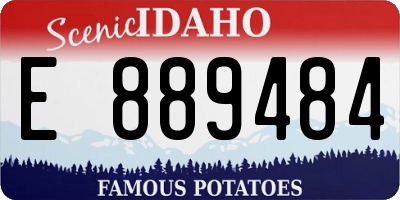 ID license plate E889484