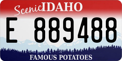 ID license plate E889488