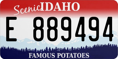 ID license plate E889494