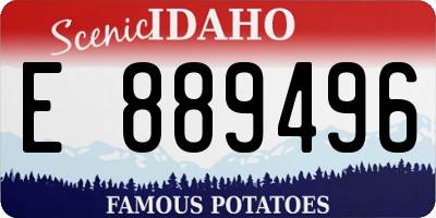 ID license plate E889496