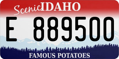 ID license plate E889500