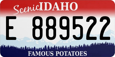 ID license plate E889522