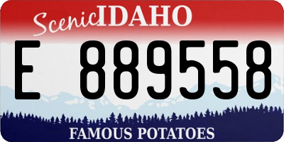 ID license plate E889558