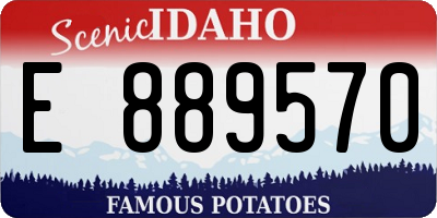 ID license plate E889570