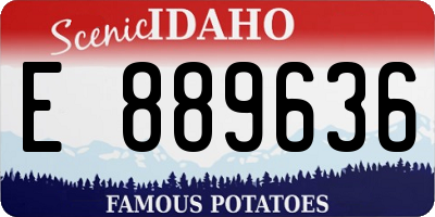 ID license plate E889636