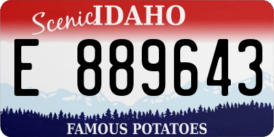 ID license plate E889643