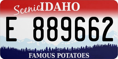 ID license plate E889662