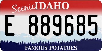ID license plate E889685