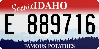 ID license plate E889716