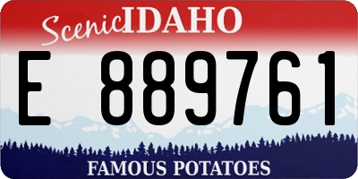 ID license plate E889761