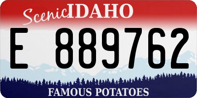 ID license plate E889762