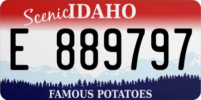 ID license plate E889797