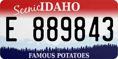 ID license plate E889843