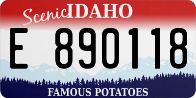 ID license plate E890118