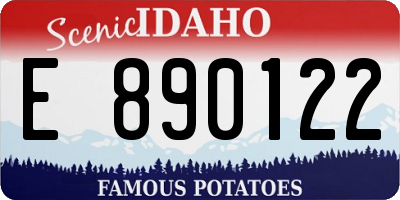 ID license plate E890122