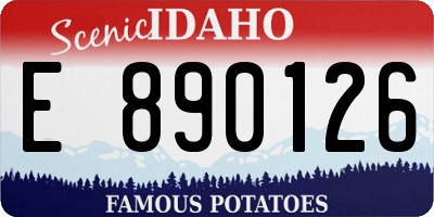 ID license plate E890126