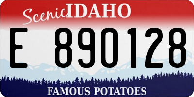 ID license plate E890128