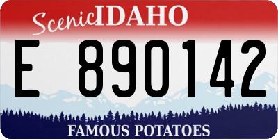 ID license plate E890142