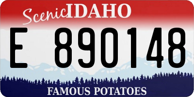 ID license plate E890148