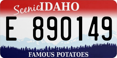 ID license plate E890149