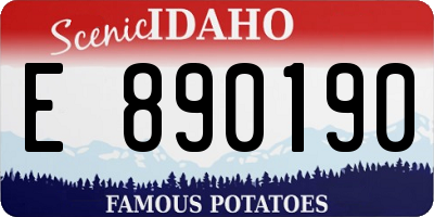 ID license plate E890190