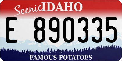 ID license plate E890335