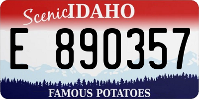 ID license plate E890357