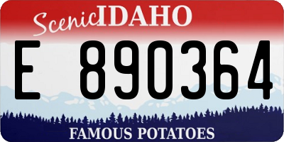 ID license plate E890364
