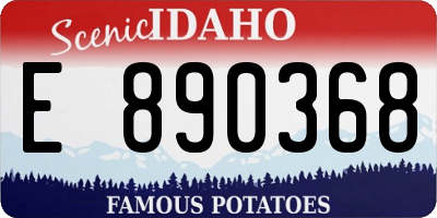 ID license plate E890368
