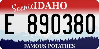 ID license plate E890380