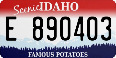 ID license plate E890403