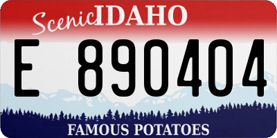 ID license plate E890404