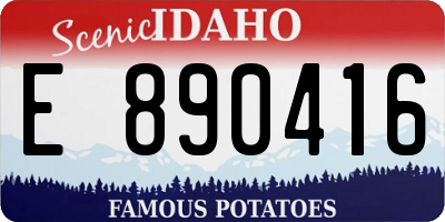 ID license plate E890416