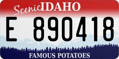 ID license plate E890418