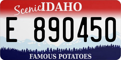 ID license plate E890450