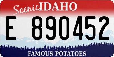 ID license plate E890452