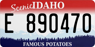 ID license plate E890470