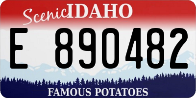 ID license plate E890482
