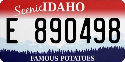 ID license plate E890498